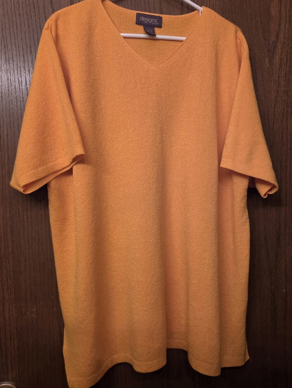 UC Lane Bryant Orange Short-Sleeve V-Neck Tee Women 26/28